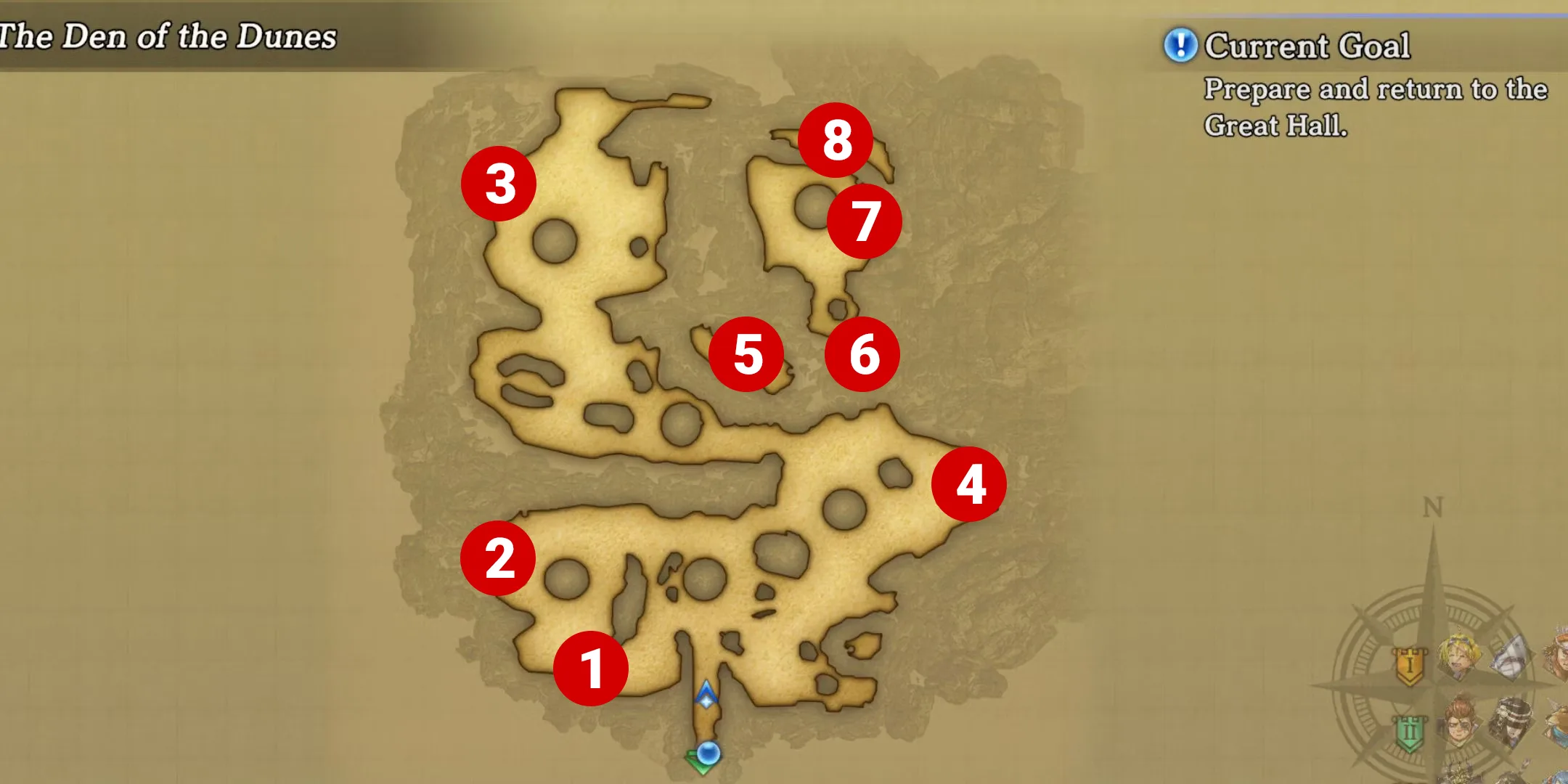 Den Of The Dunes treasures location