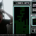 crazy record in Tetris game