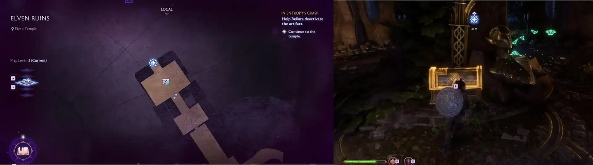 Elven Temple Treasure Chest Location in Dragon Age Veilguard