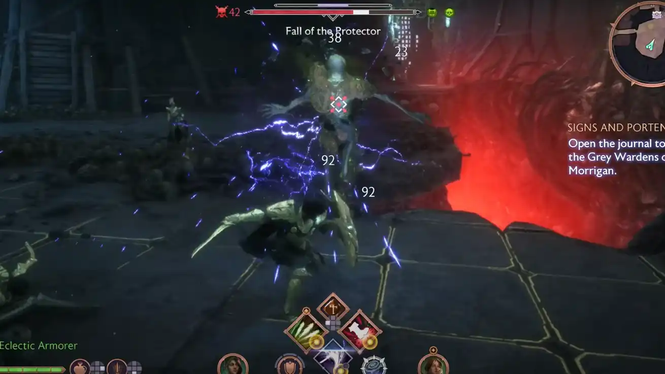 Fall of the Protector Boss in The Heart of Corruption Quest