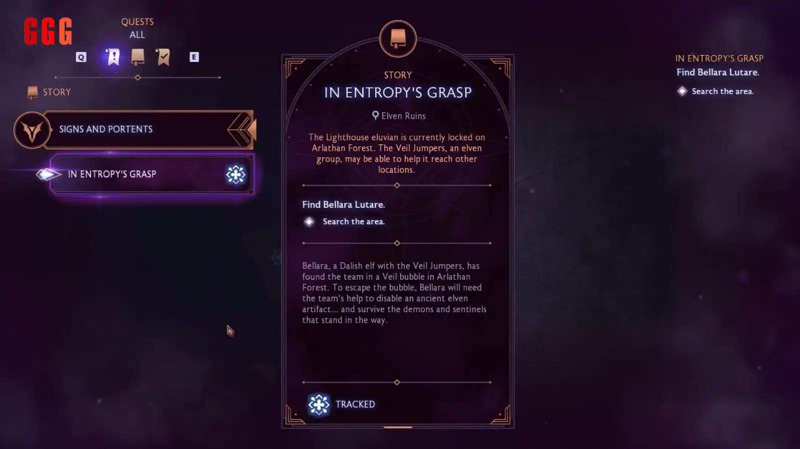 In Entropy's Grasp quest in Dragon Age The Veilguard