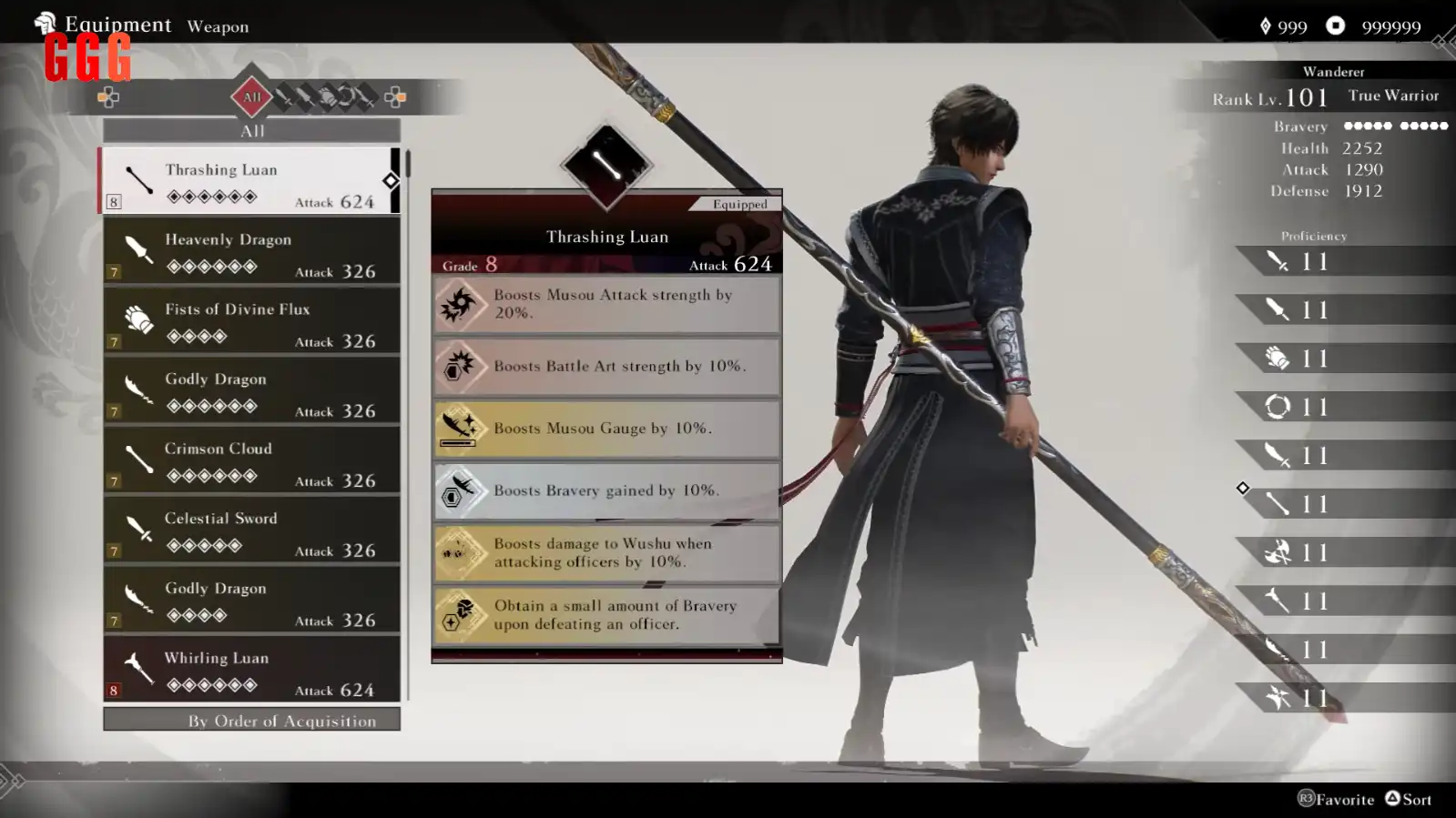 Thrashing Luan in Dynasty Warriors: Origins