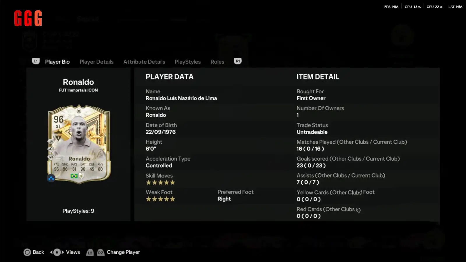 96 FUT IMMORTALS RONALDO in EA SPORTS FC 25