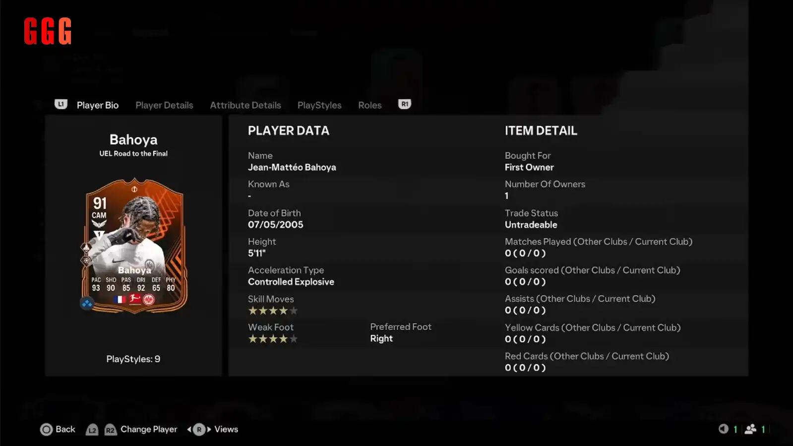 EA SPORTS FC 25 91 RTTF Bahoya SBC