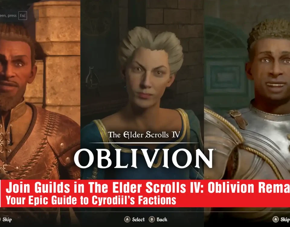 How to Join Guilds in The Elder Scrolls IV Oblivion Remastered