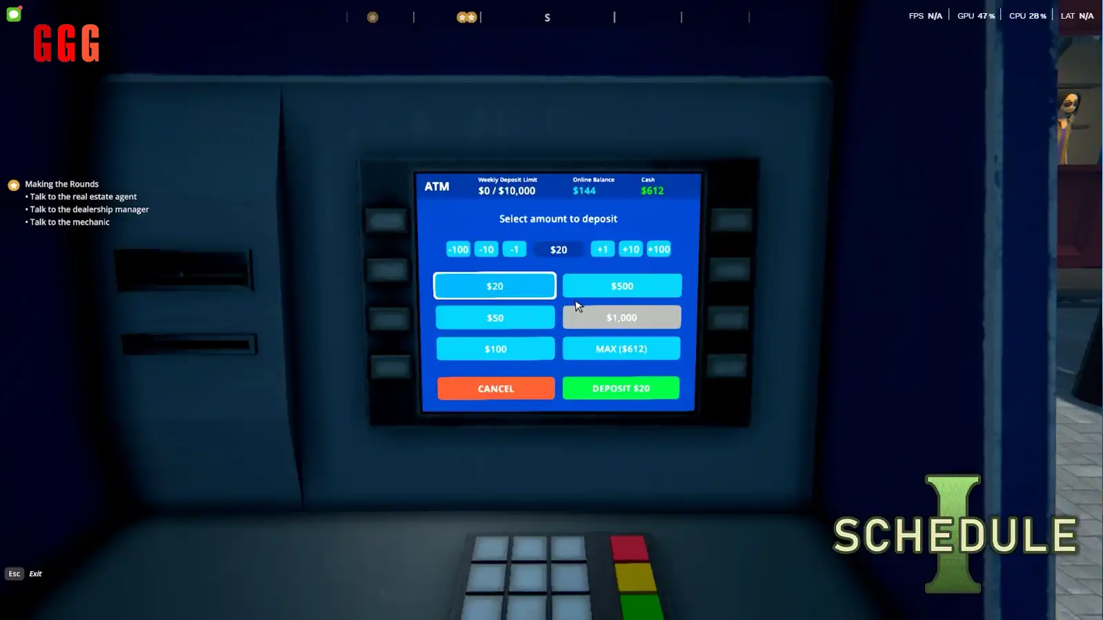 schedule 1 ATMs