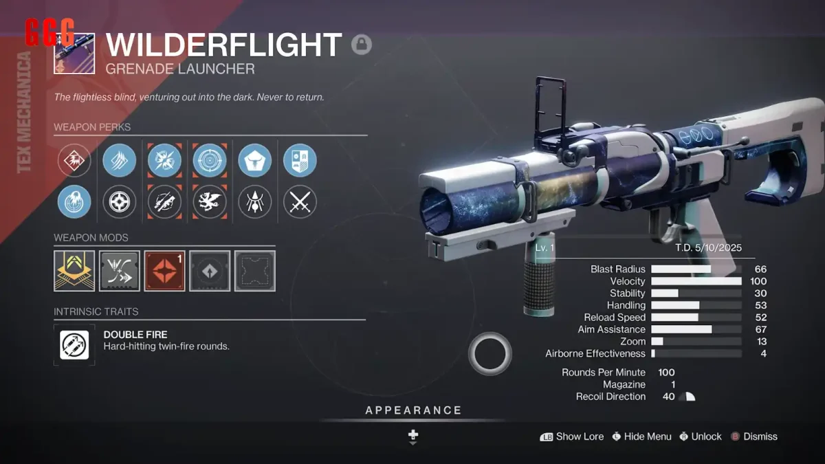 1 Wilderflight God Roll in Destiny 2