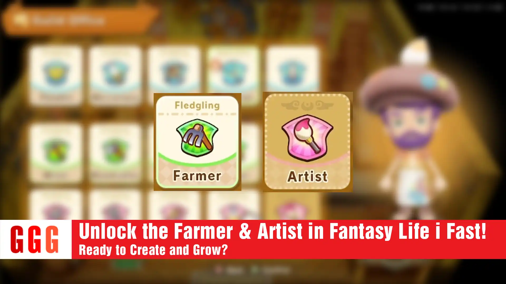 17 Unlock the Farmer & Artist in Fantasy Life i Fast