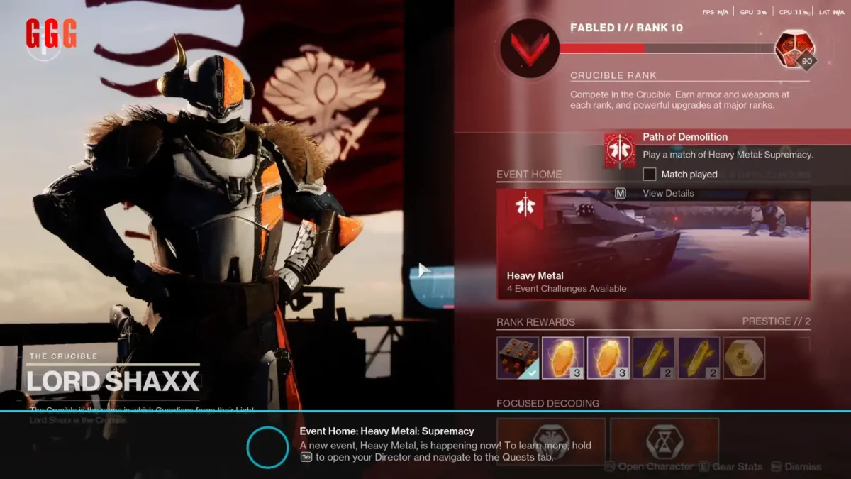 4 Destiny 2 Heavy Metal Event Guide