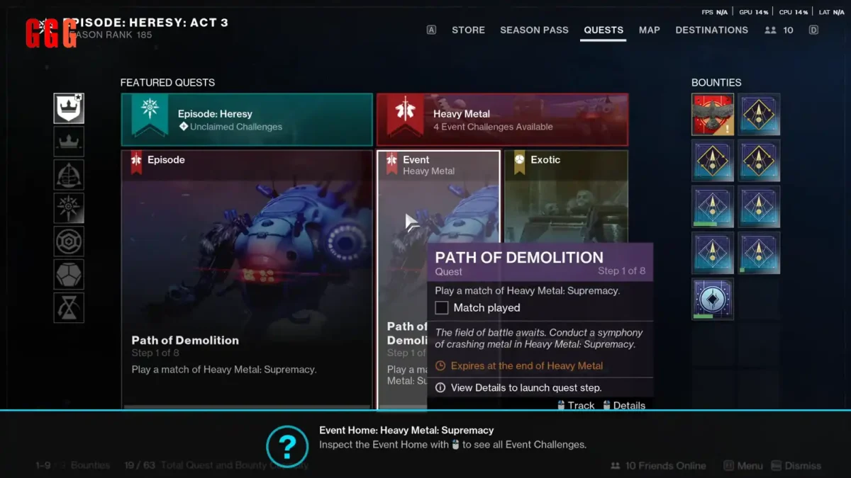5 Destiny 2 Heavy Metal Event Guide