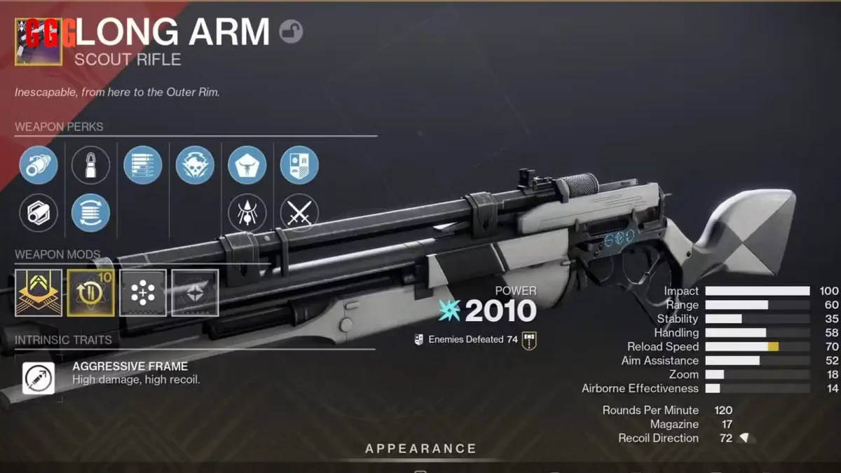 Long Arm God Rolls in Destiny 2