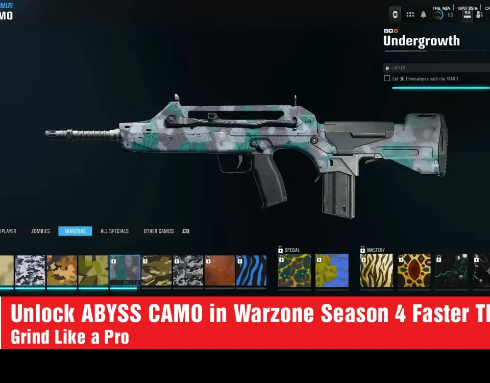 8 Unlock ABYSS CAMO in Warzone Season 4 Faster Than Ever!