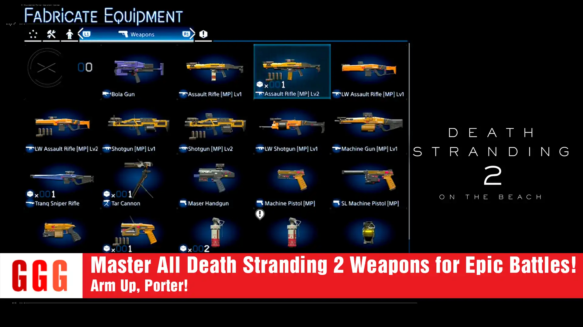 All Death Stranding 2 Weapons