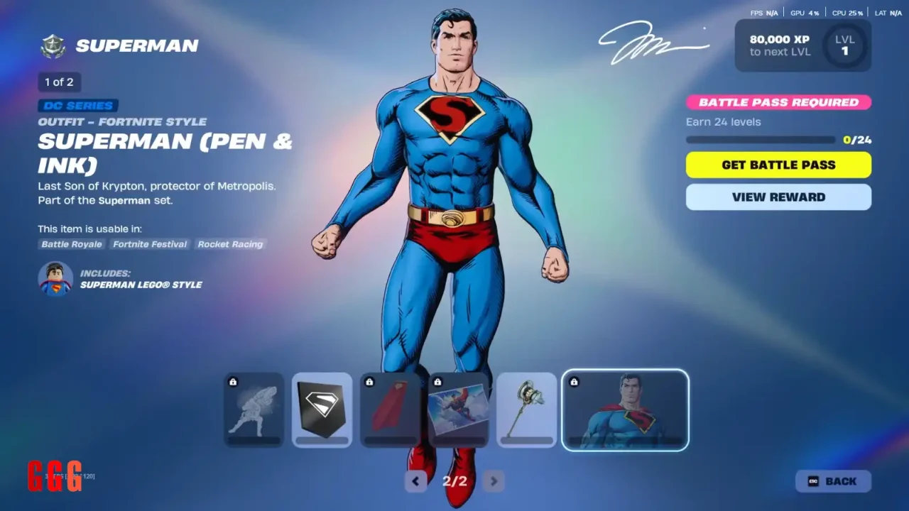 1 Superman Skin in Fortnite