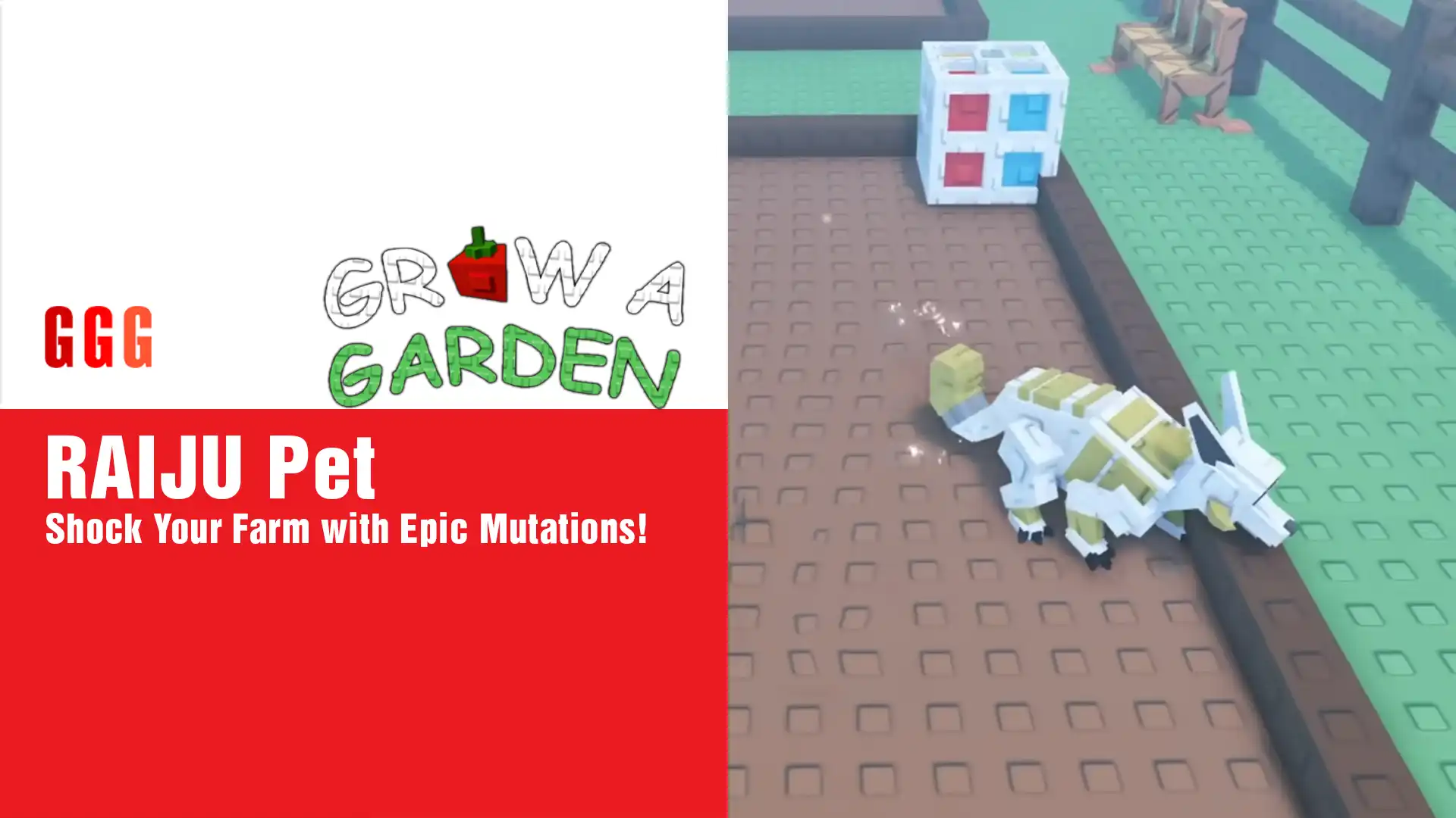 3 GROW A GARDEN RAIJU Pet