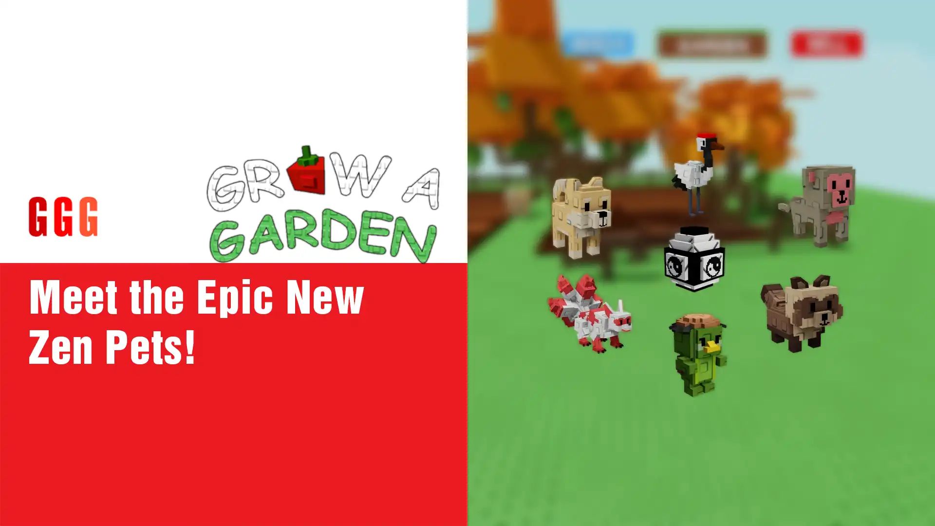 6 GROW A GARDEN new ZEN PETS