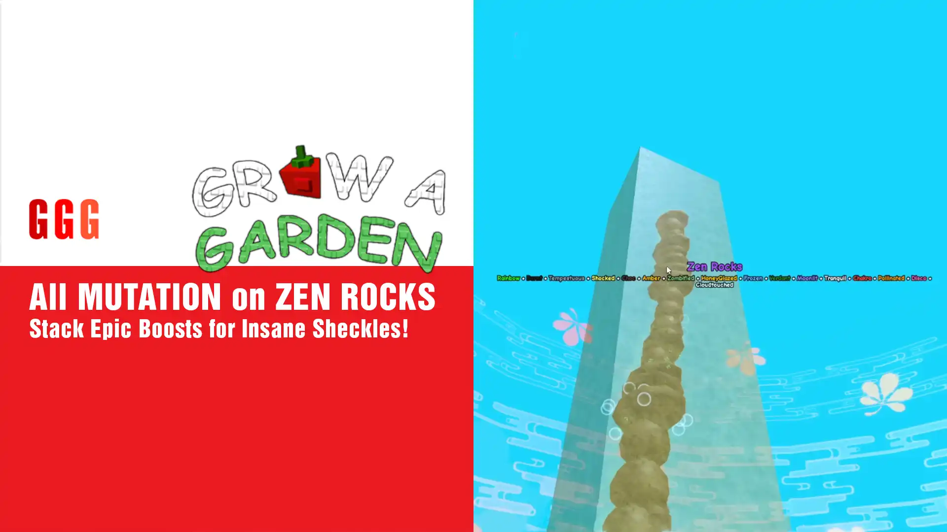 9 Zen Rocks in Grow a Garden