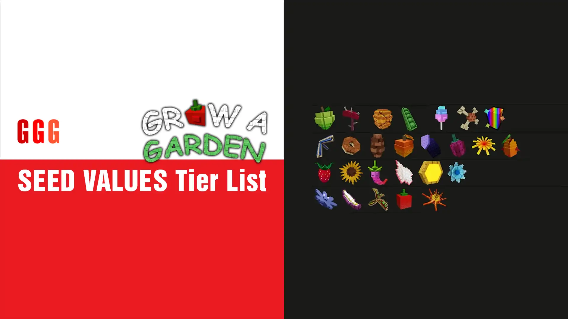 1 Grow a Garden SEED VALUES Tier List