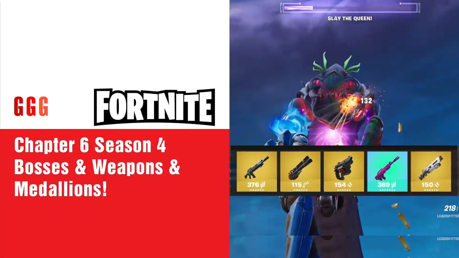 16 Fortnite Chapter 6 Season 4 Bosses & Weapons & Medallions