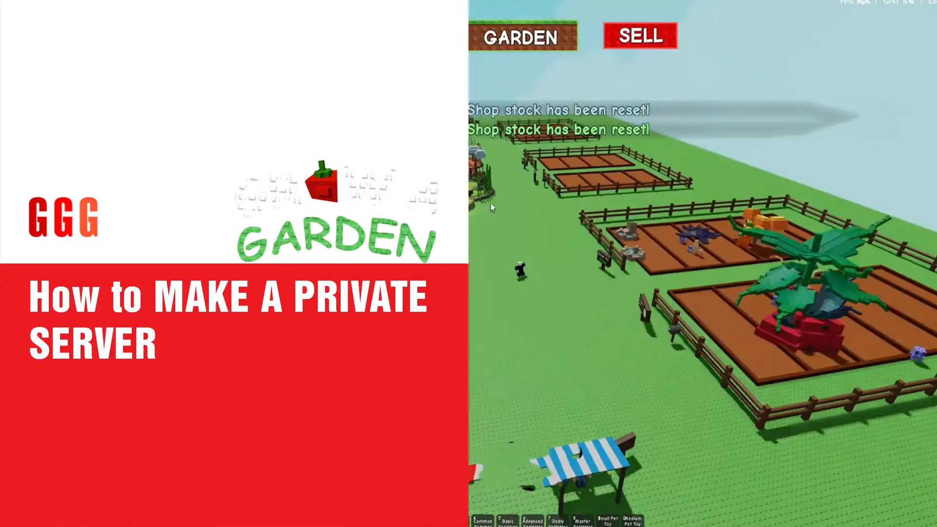 3 MAKE A PRIVATE SERVER In Grow a Garden