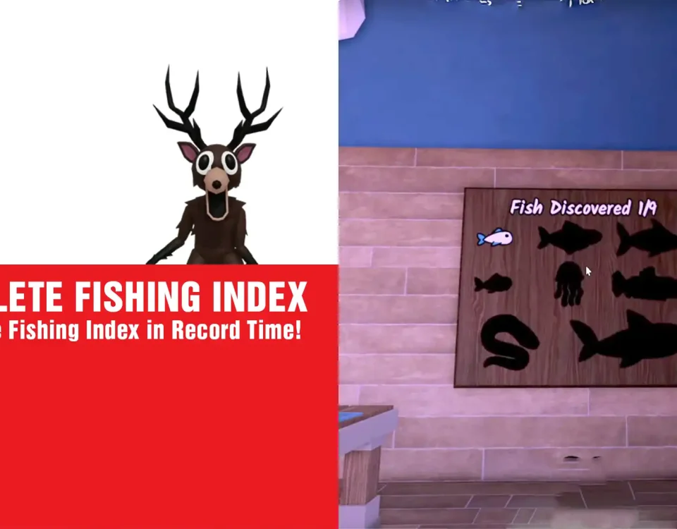 4 COMPLETE FISHING INDEX In 99 Nights In The Forest
