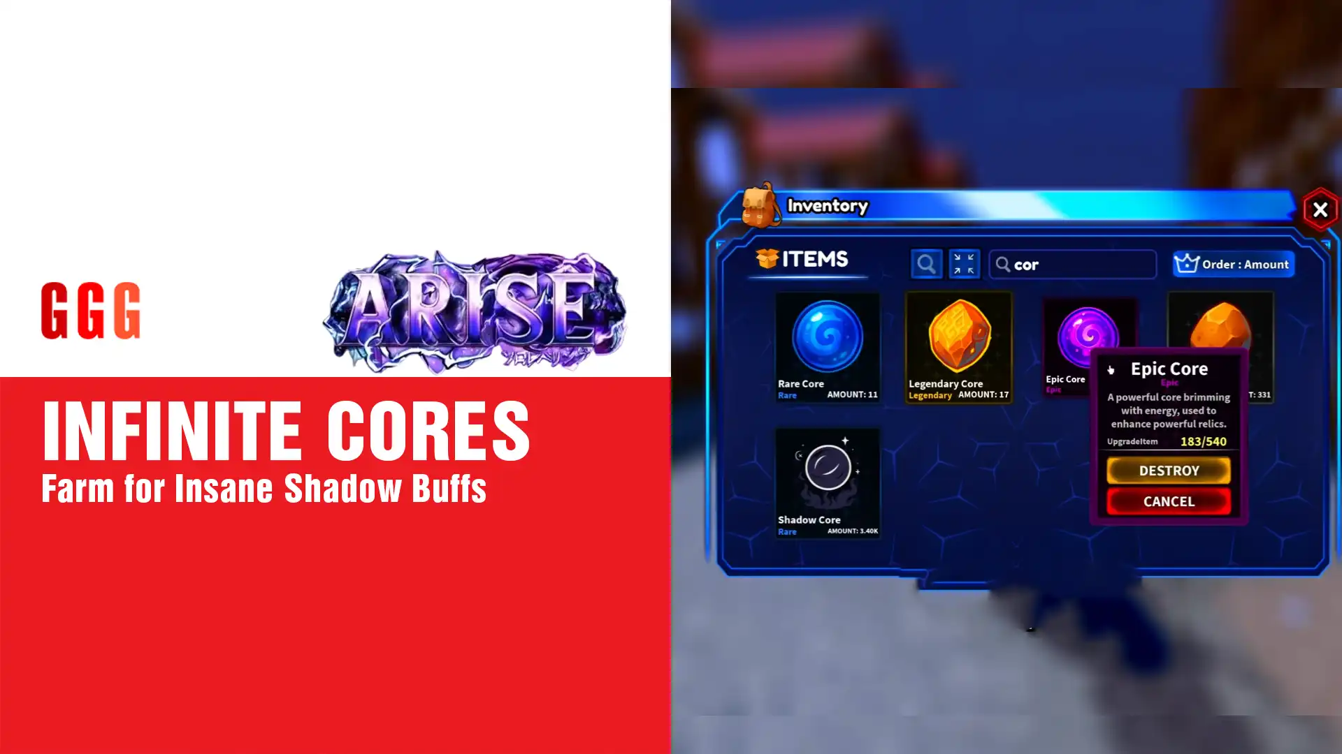 8 INFINITE CORES in Arise Crossover