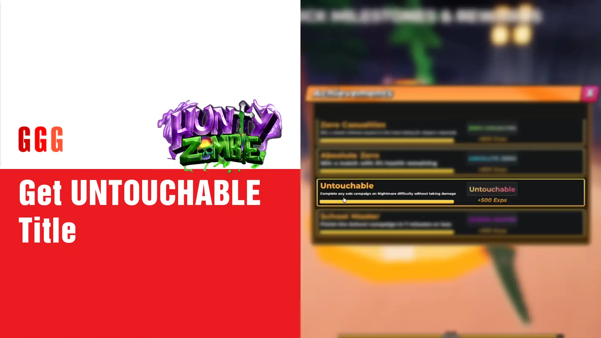 9 Get UNTOUCHABLE Title in Hunty Zombies