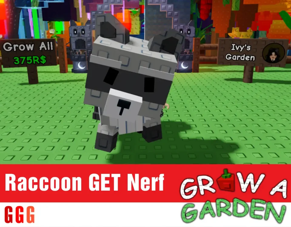 1 Grow a Garden Raccoon Nerf
