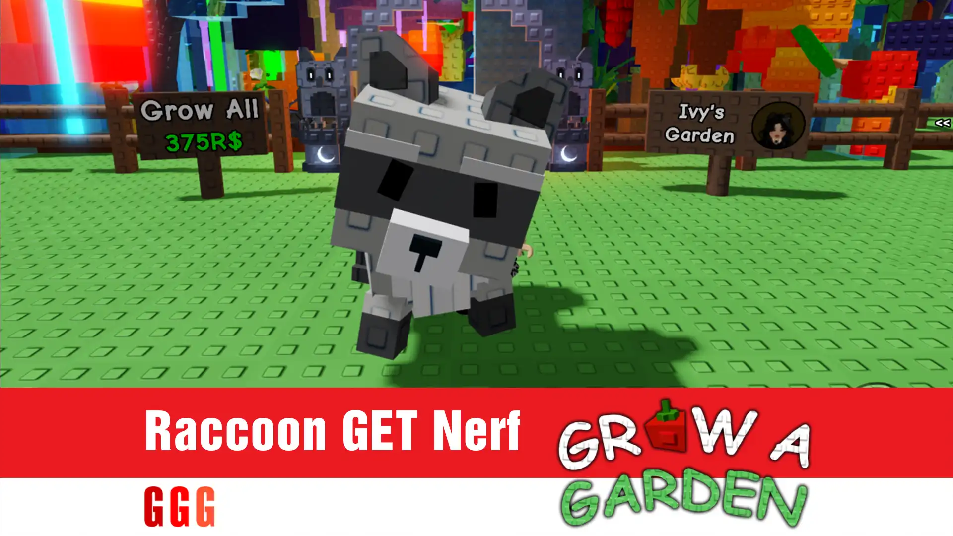 1 Grow a Garden Raccoon Nerf