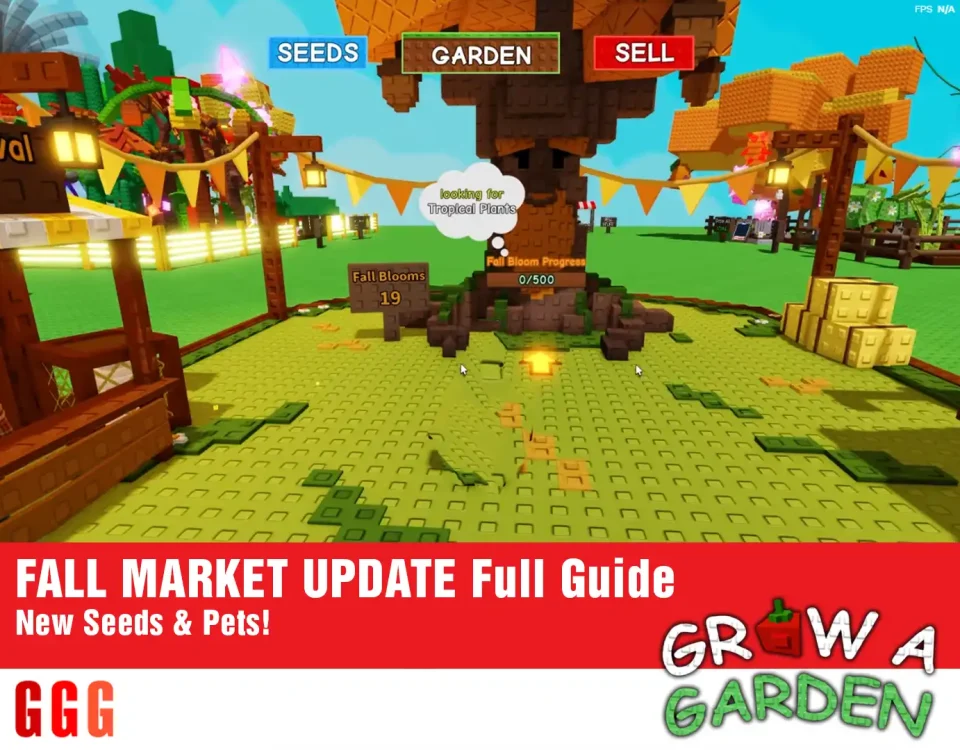 11 Grow A Garden FALL MARKET UPDATE full guide