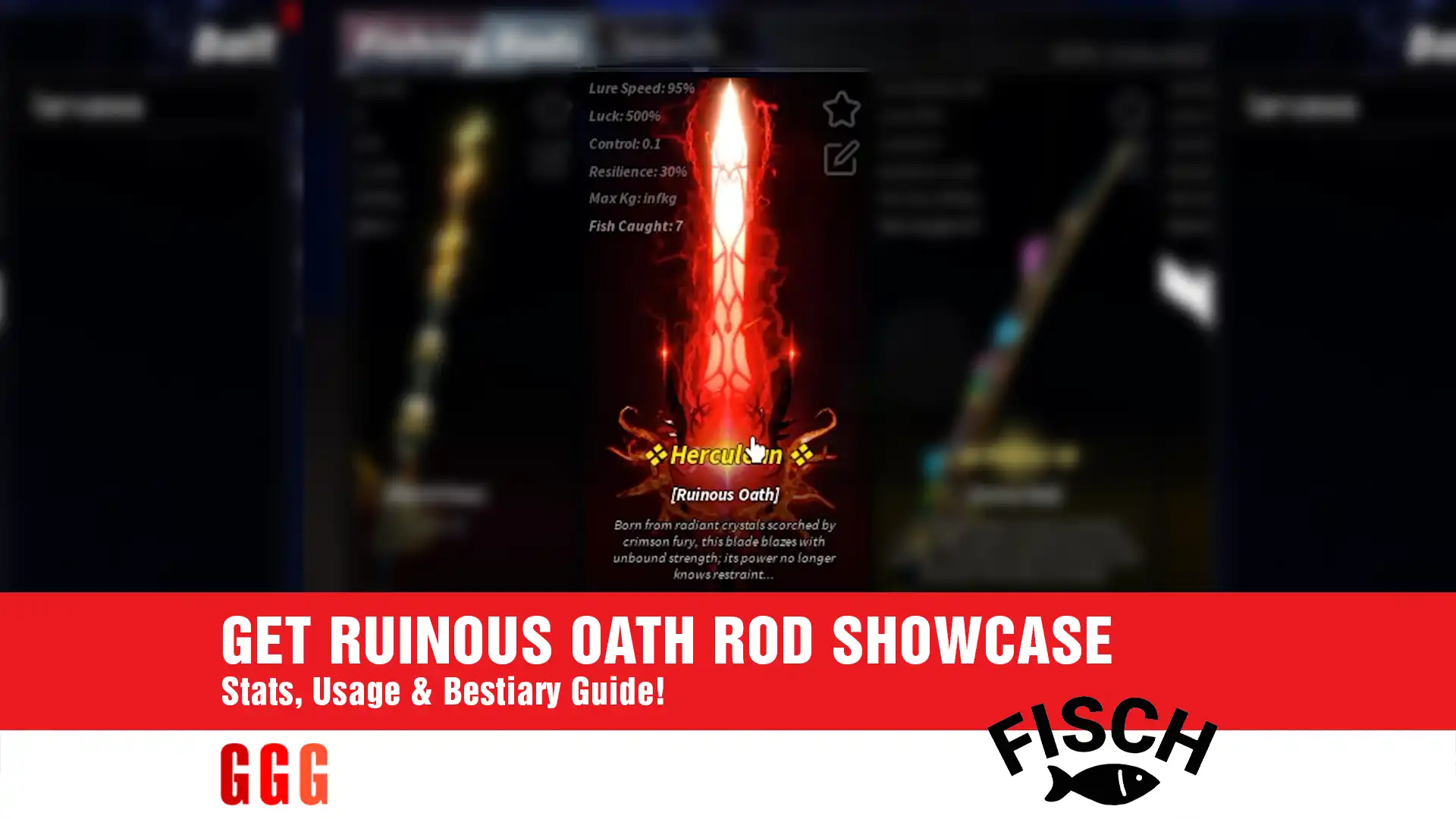 2 GET RUINOUS OATH ROD SHOWCASE in FISCH