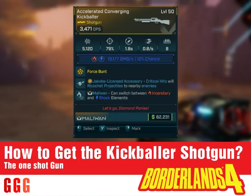 3 the Kickballer Shotgun in Borderlands 4