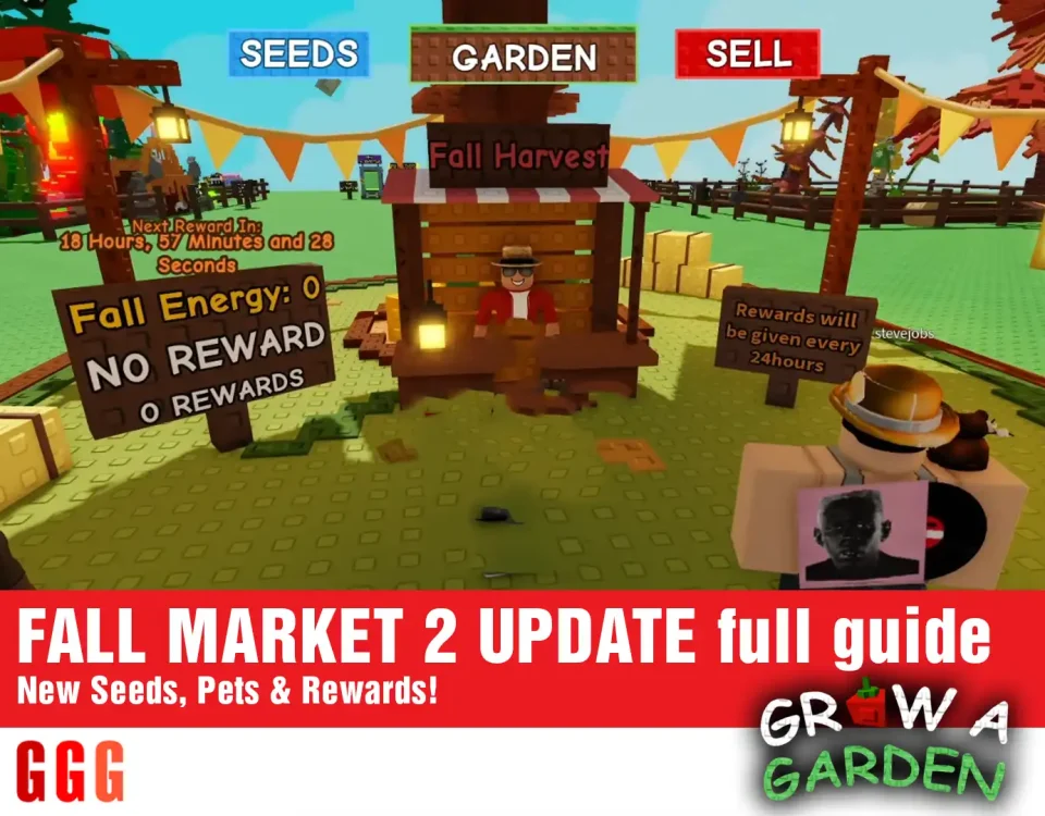 7 Grow A Garden FALL MARKET 2 UPDATE full guide