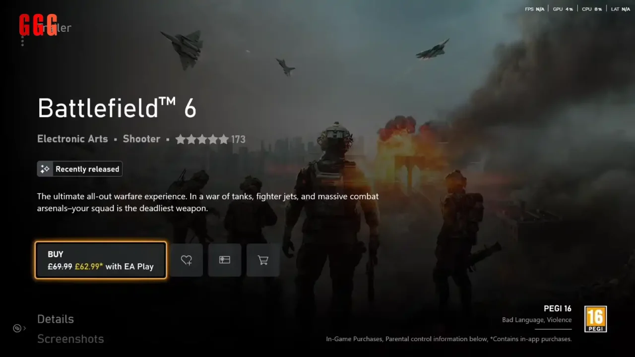 1 Battlefield 6 on Xbox Game Pass Ultimate