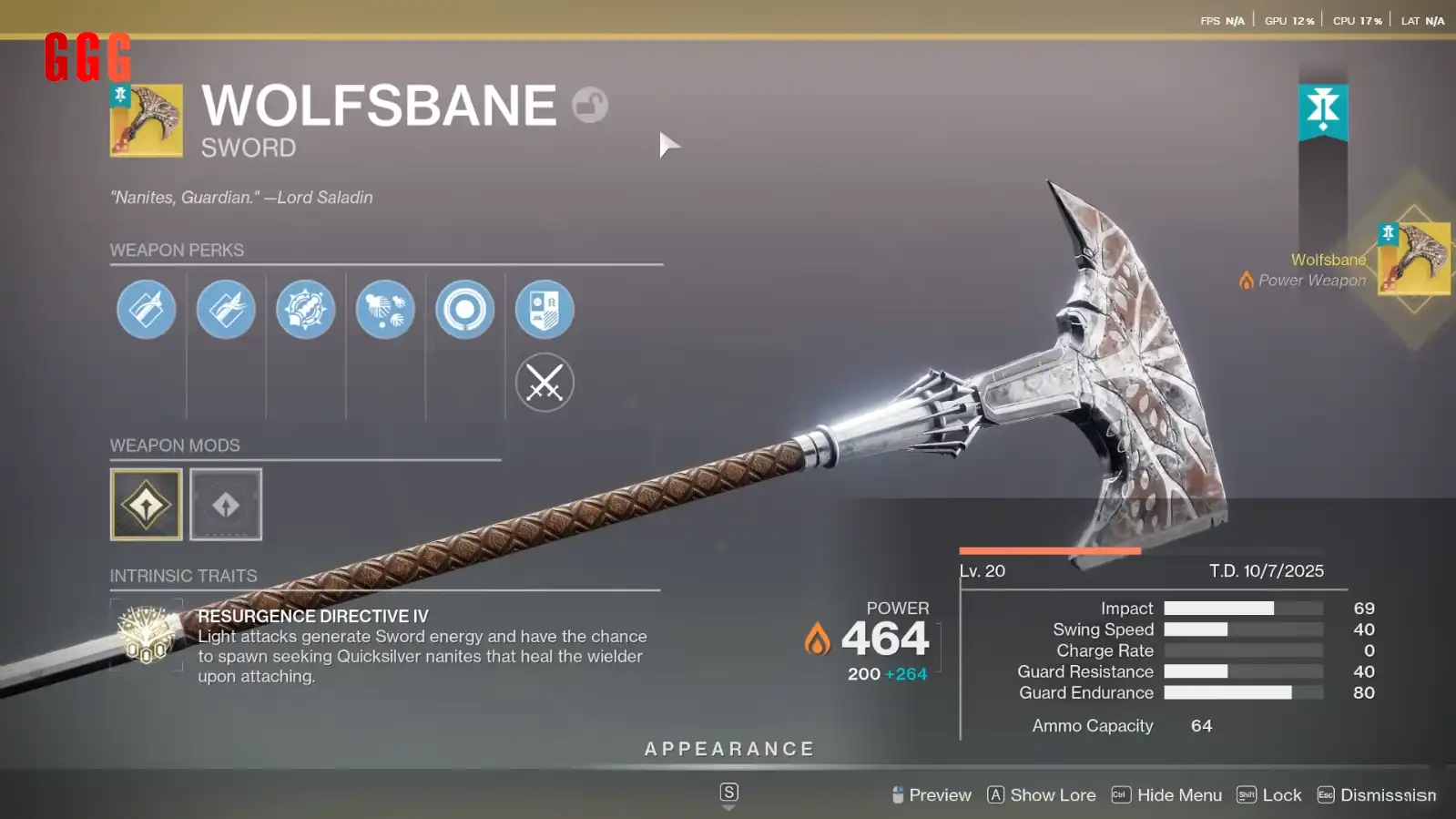 1 Get Wolfsbane CATALYST in Destiny 2