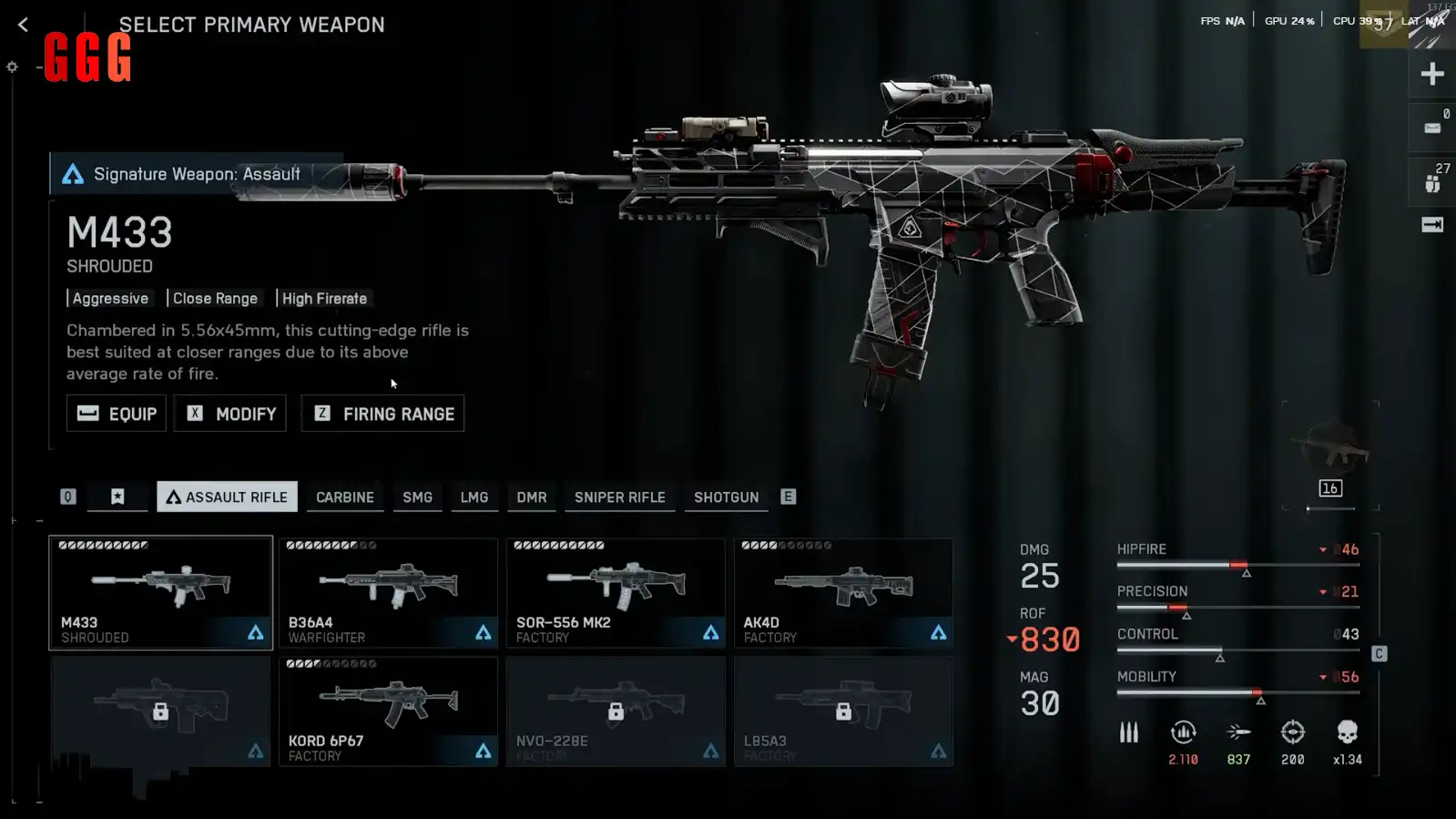 2 M433 Starter Guns of Battlefield 6