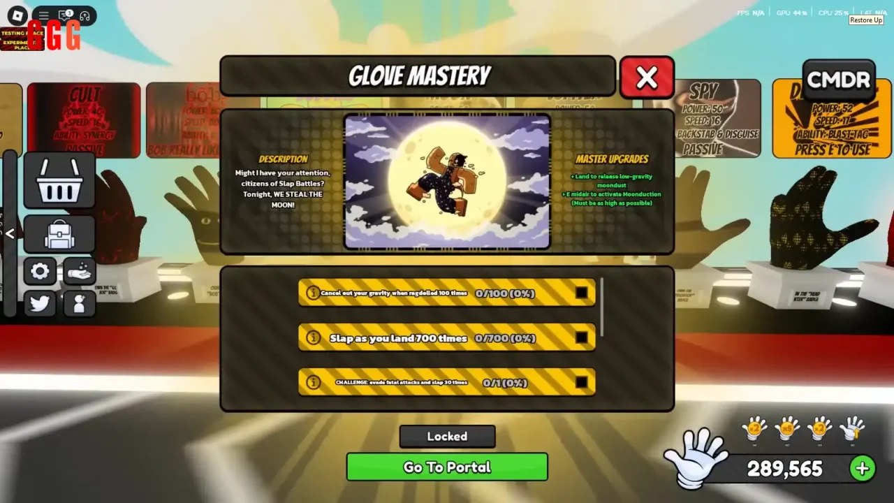3 GET THE LAG GLOVE and MOON MASTERY IN SLAP BATTLES