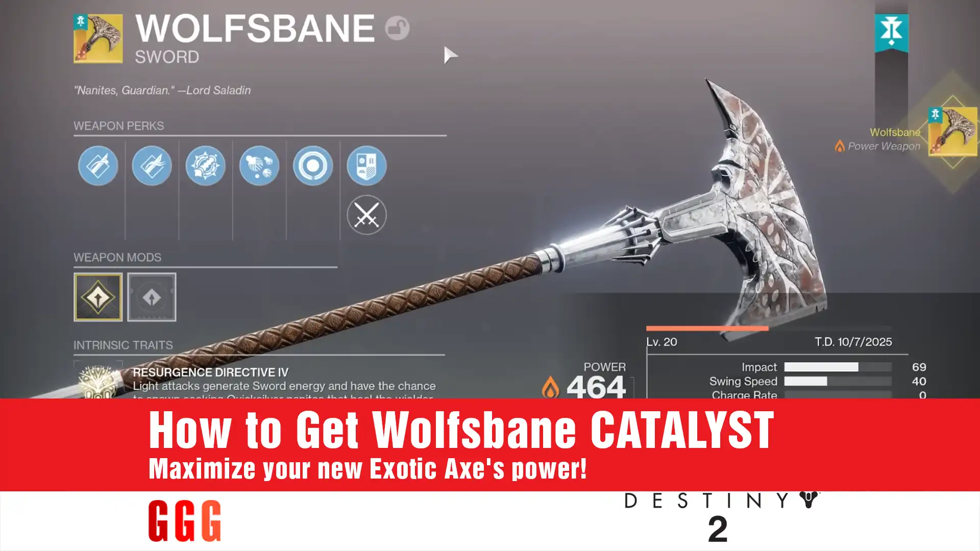 8 Get Wolfsbane CATALYST in Destiny 2