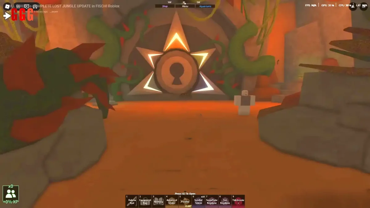 center of temple in LOST JUNGLE UPDATE 