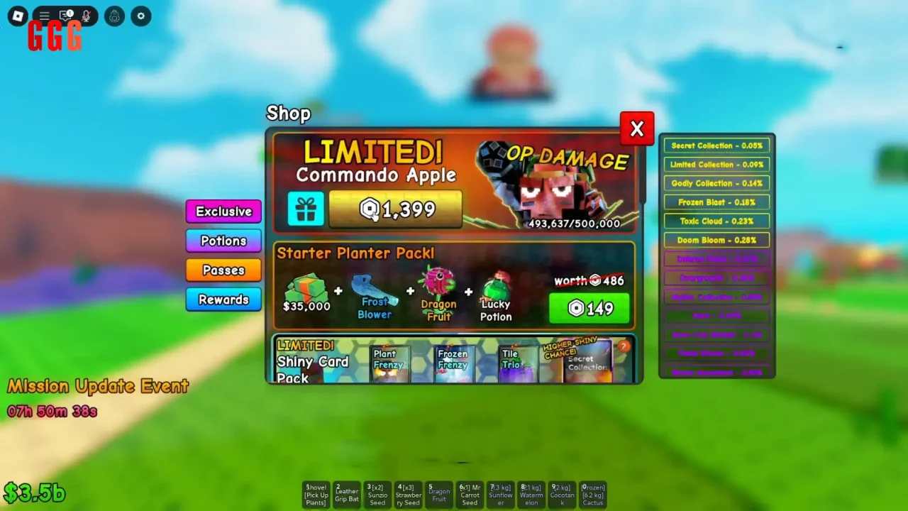 get COMMANDO APPLE in Plants Vs Brainrots