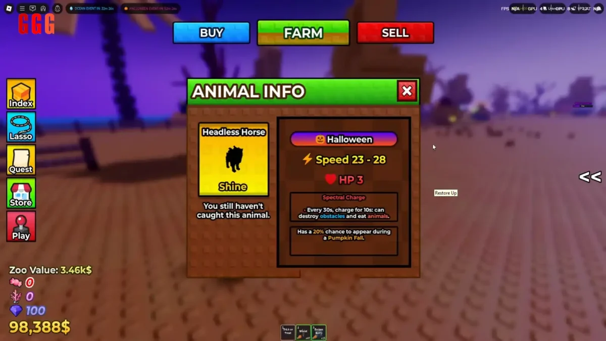 GET HEADLESS HORSE in Raise Animals