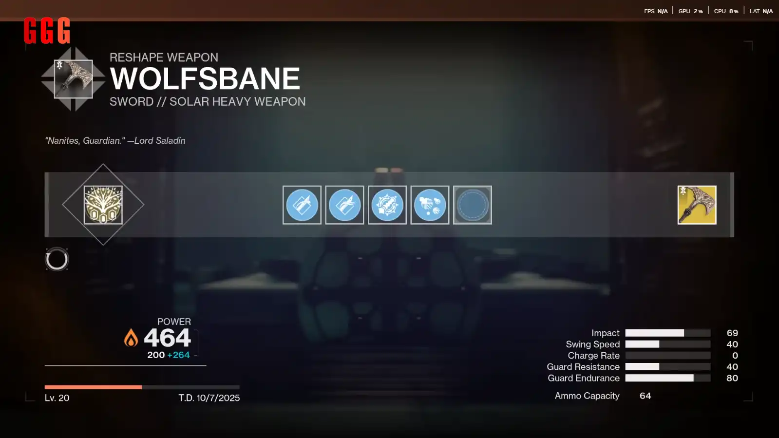 Get Wolfsbane CATALYST in Destiny 2