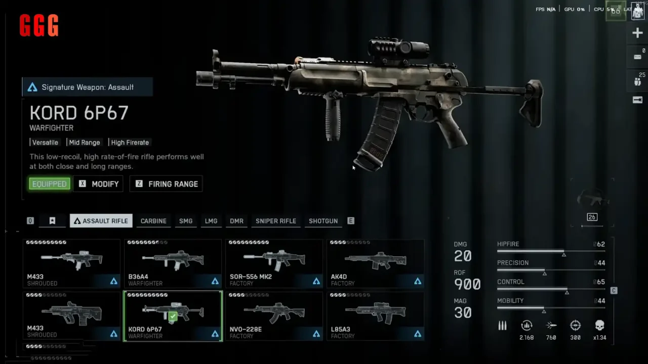 Top 10 Guns in Battlefield 6 KORD-6P67
