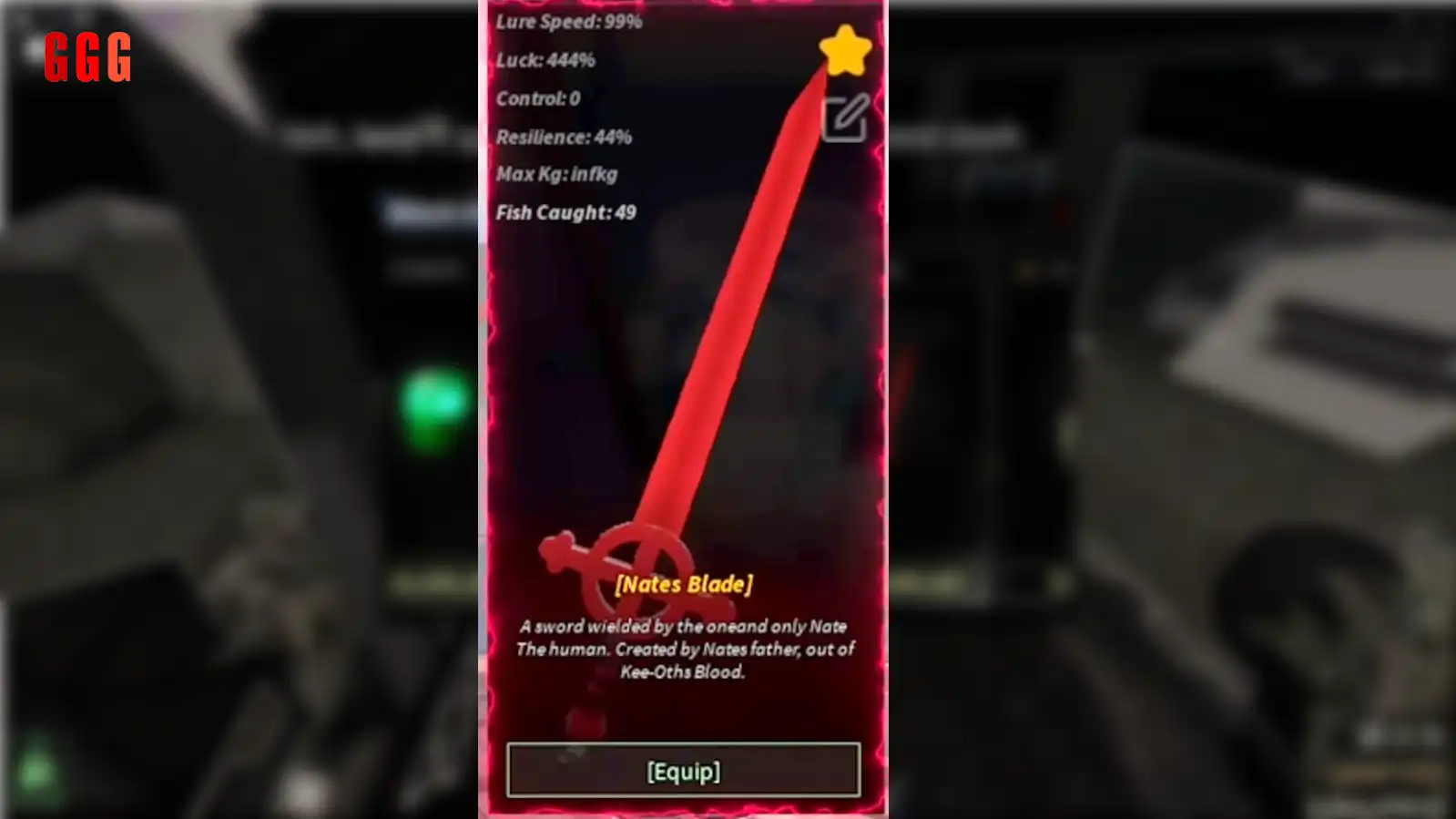 2 GET NATES BLADE ROD in FISCH