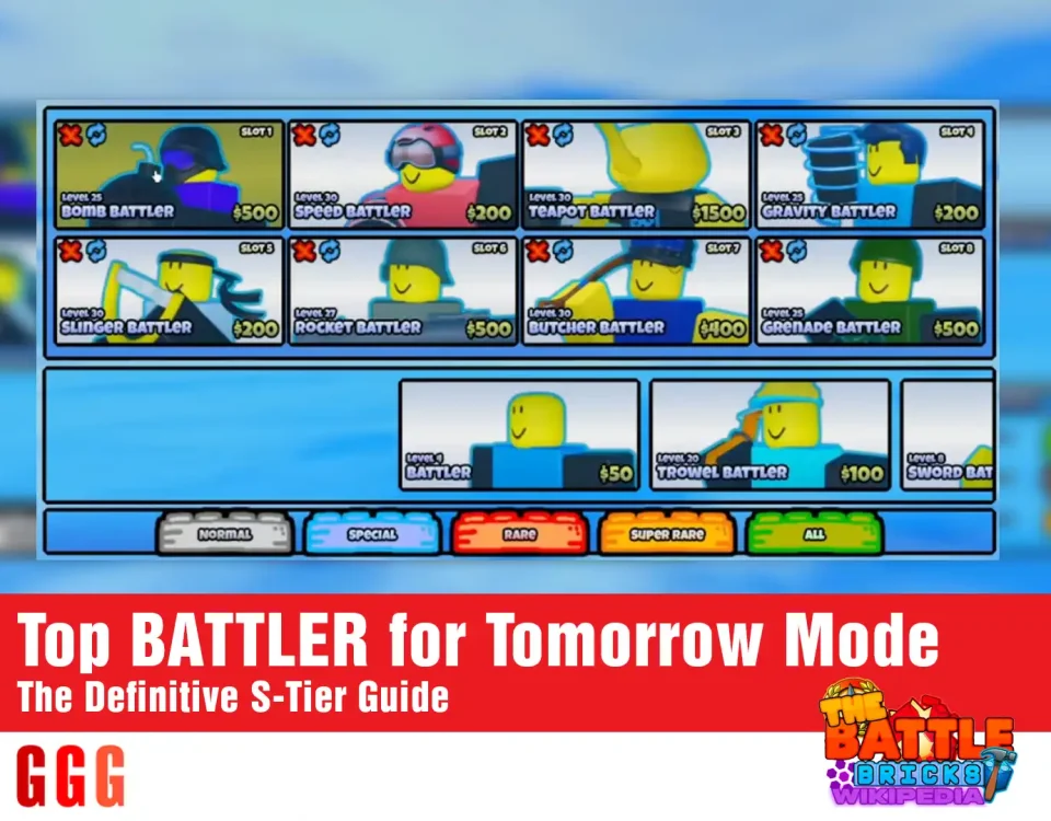 3 Top BATTLER in BATTLE BRICKS