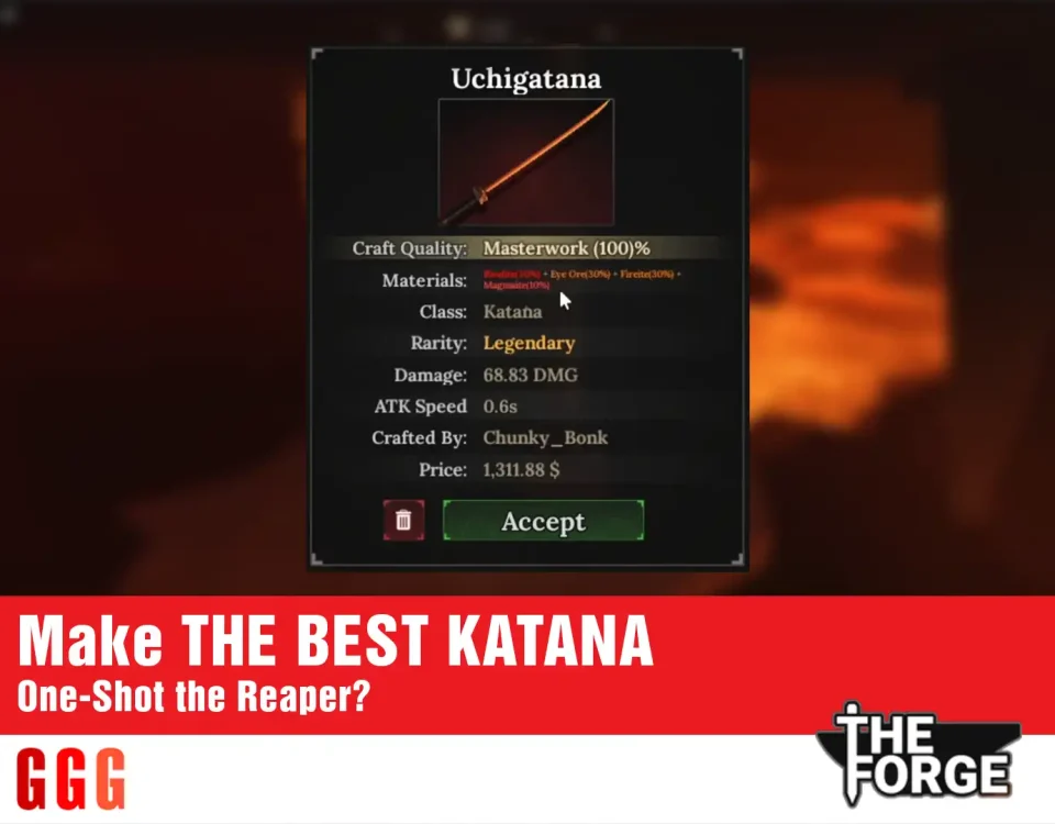 6 Make THE BEST KATANA In The FORGE Roblox