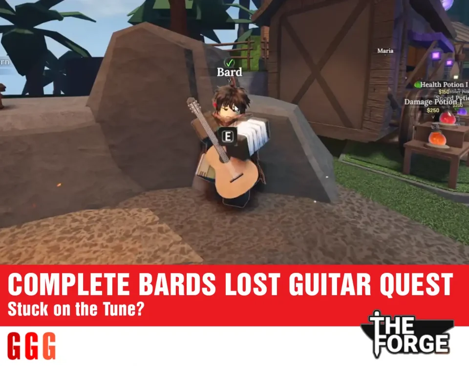 complete BARDS LOST GUITAR QUEST IN THE FORGE