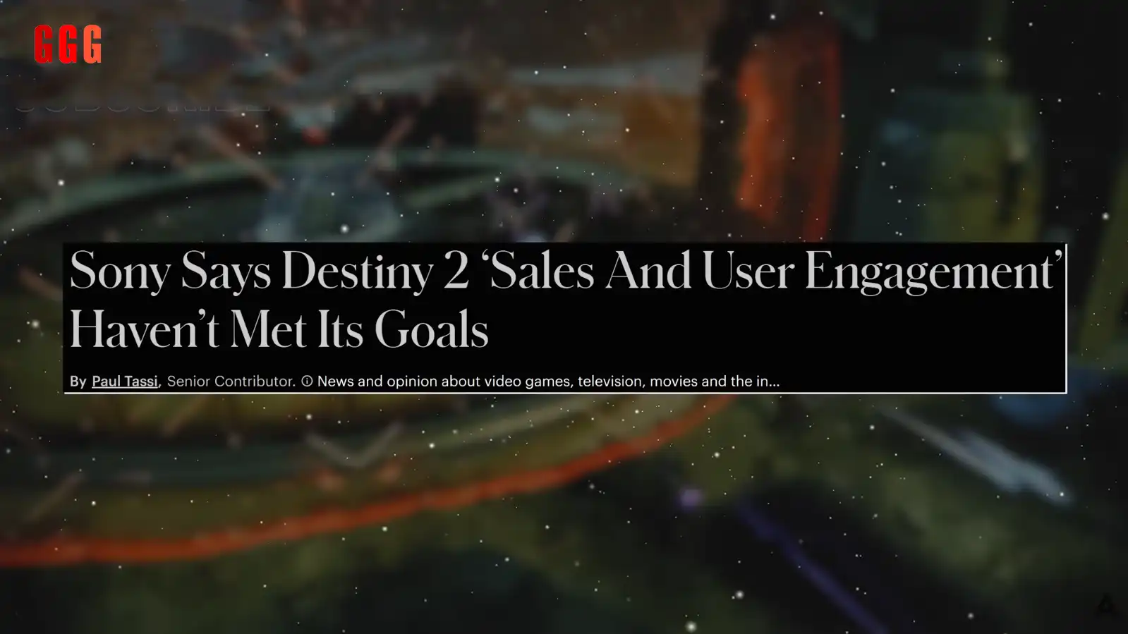 Destiny 2 Failed to Meet Sony's Expectations