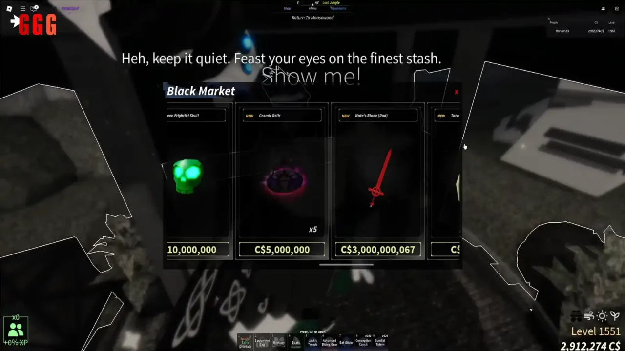 GET NATES BLADE ROD in FISCH