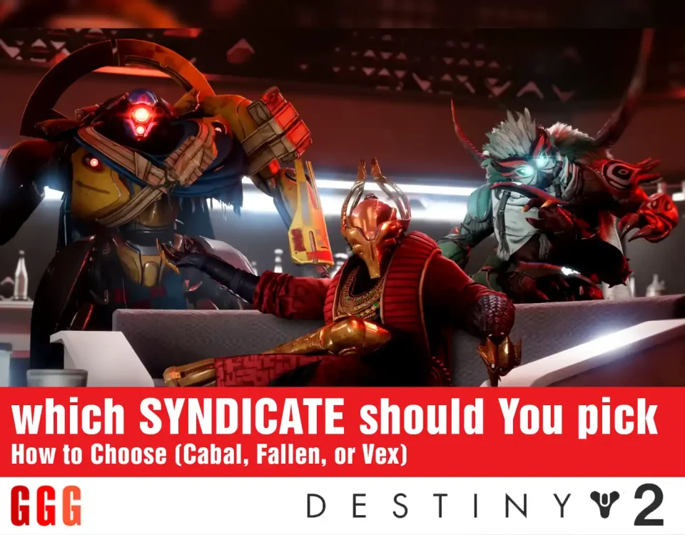 1 pick SYNDICATE in Destiny 2 Renegades